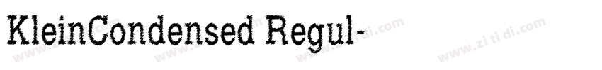 KleinCondensed Regul字体转换